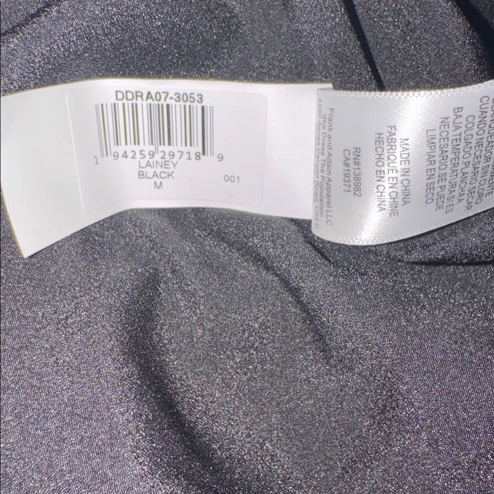 NWOT Dress the Population Lainey Cap Sleeve Midi Dress Black Sz M - Picture 3 of 6